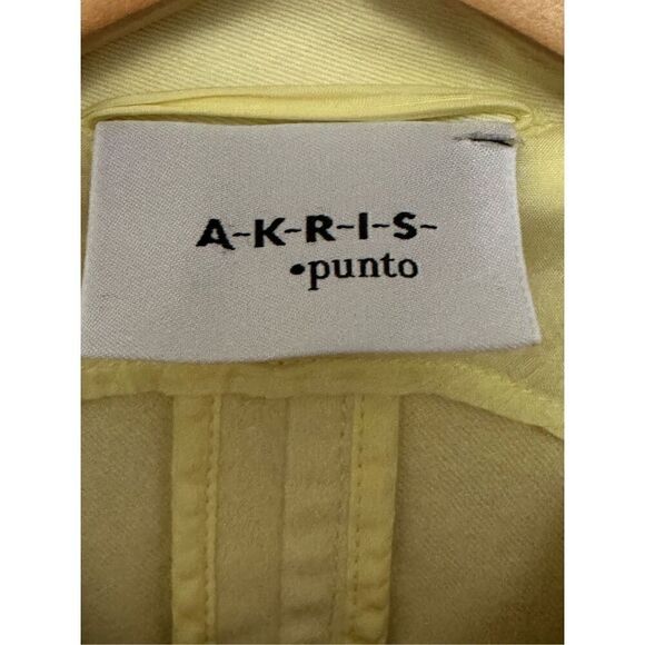 AKRIS PUNTO Light Yellow Wool Angora Single Breasted Jacket Size 6 US S - Picture 3 of 9